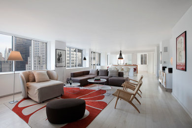 Inspiration for a modern living room remodel in New York