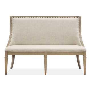 Bench WithUpholstered Seat and Back - French Country - Dining Benches ...