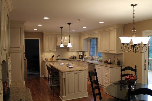 kitchens with tan walls