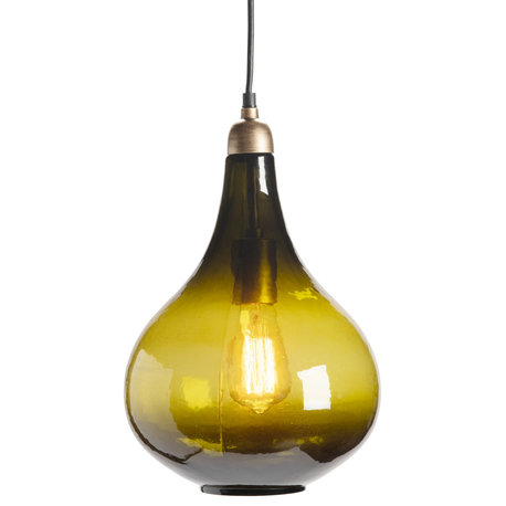 Mallorie Green Glass Pendant Light