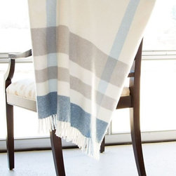 Large Plaid Fringed Throw - Products