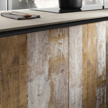 Modern and rustic kitchen design