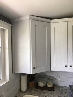 Crown molding on shaker style cabinets