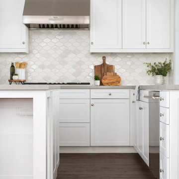 Sleek White Kitchen Design in Home Remodel