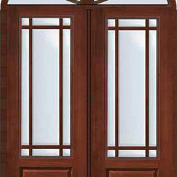 Prehung French Transom Double Door 96 Marginal 9 Lite Marginal - Patio Doors