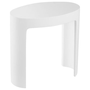 17 in. Shower Bench in Pure Acrylic Stone in Matte White