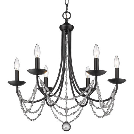 Mirabella 6 Light Chandelier Matte Black