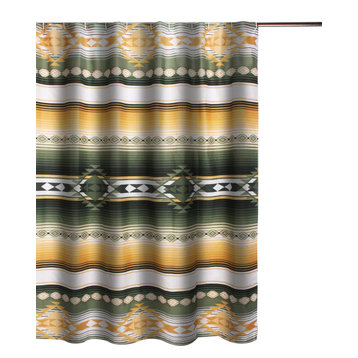Greenland Home Fashions Zuma Bath Shower Curtain, Cactus 72x72