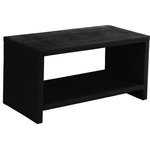 Meridian Furniture - Cleo Velvet Night Stand, Black - Keep nighttime items close at hand with this Cleo night stand. The perfect accompaniment to your Cleo bed, this night stand is available in an array of colors for spot-on coordination. It's upholstered in soft black velvet material for a luxe look and has an open shelf for easy storing of books and other items.