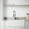 VIGO All-In-One 36" Matte Stone Farmhouse Kitchen Sink Set