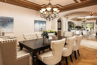 Dining room - transitional dining room idea in Orange County
