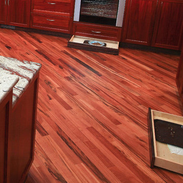 African Influence Transitional Entertaining Kitchen