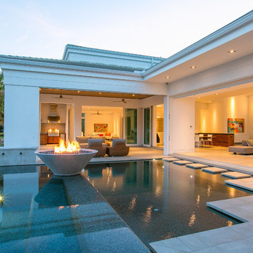 Contemporary Waterfront Pool Terrace — Bay Isles South Longboat Key