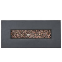 GDF Studio Jaxon Outdoor 50,000 BTU Rectangular Fire Table with Tank Holder, Dark Gray