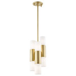 Mitzi by Hudson Valley Lighting - Lola 6-Light Pendant, Aged Brass Finish, Opal Matte Glass Shade - We get it. Everyone deserves to enjoy the benefits of good design in their home, and now everyone can. Meet Mitzi. Inspired by the founder of Hudson Valley Lighting's grandmother, a painter and master antique-finder, Mitzi mixes classic with contemporary, sacrificing no quality along the way. Designed with thoughtful simplicity, each fixture embodies form and function in perfect harmony. Less clutter and more creativity, Mitzi is attainable high design.