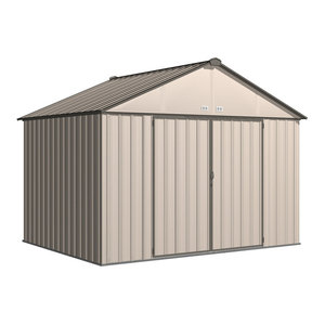 Red Barn 10'x14' Storage Shed, Red, Eggshell and Gambrel 