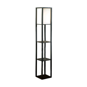 59 Tall Metal Floor Lamp With White Finish Contemporary Design