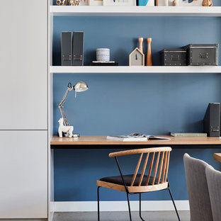 Photo of a modern home office and library in Sydney.