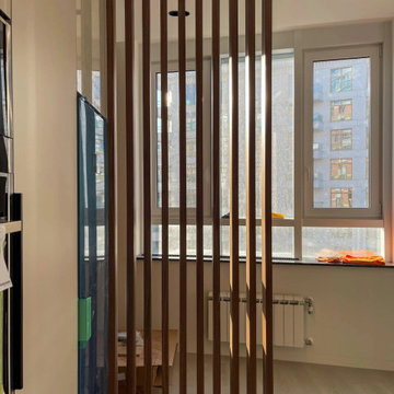Topanga Walnut Wall Panels and Room Divider