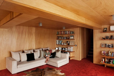 Inspiration for a contemporary living room in Auckland.