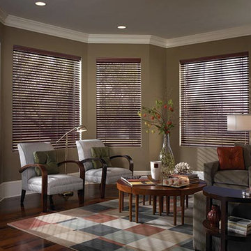 Typical Horizontal Blinds Faux and Wood Installed