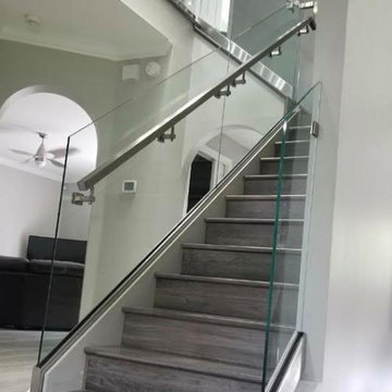 Residential Glass Stair Case