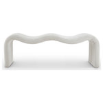 Meridian Furniture - Willow Upholstered Bench, Cream, Corduroy - Your artsy side comes to life when you add this Willow cream corduroy bench to your living room, entryway, or bedroom. This versatile yet elegant and modern bench is perfect for many different spaces in your home. Covered from top to bottom in buttery soft cream corduroy, it offers a unique texture and refined look in a material that requires minimal maintenance. A metal inner frame ensures structural support, providing lasting use and enjoyment in any room.
