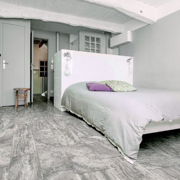 Vinci Lead travertine-look porcelain tile