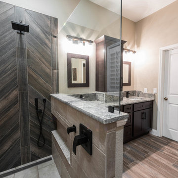 A Polished Rustic Master Bath