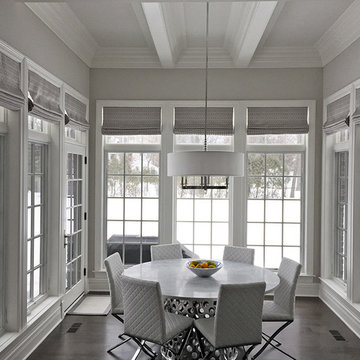 Silver Roman Shades in Winnetka Illinois