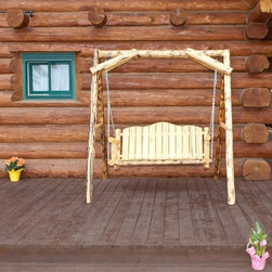 Montana Log Lawn Swing - Patio Furniture And Outdoor Furniture
