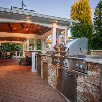 Deck with Covered Porch (detail - outdoor kitchen)