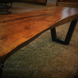 Crotch Cut Cherry Slab Cofee Table - Coffee Tables