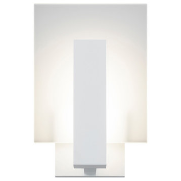 Inside-Out Midtown LED Sconce, Textured White, 9"