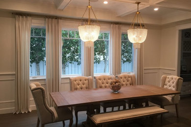 Transitional dining room in Seattle.