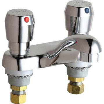 Chicago Faucets 802-VE2805-665AB Centerset Bathroom Faucet - Chrome