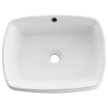 Fresca FVS6119 Bellezza 18" Ceramic Vessel Bathroom Sink - White