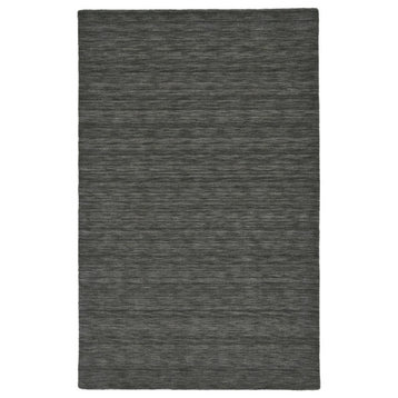 Weave & Wander Celano Contemporary Wool Rug, Charcoal, 2' X 3'