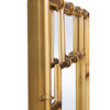 Decorative Mirror Antiqued Gold Metal Bamboo Frame