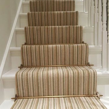 Striped Carpet Runner to Stairs