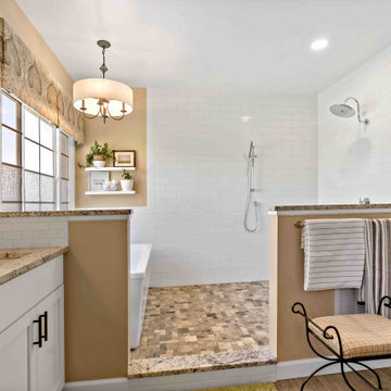 Gainesville Primary Bathroom Receives Traditional Remodel & Shower Room