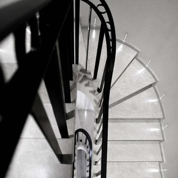 Marble indoor staircase