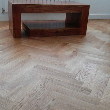 Installing Rustic Oak Solid Herringbone and Finishing in Satin Osmo Oil