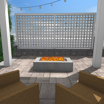 Extended Deck Over Small Privacy Patio