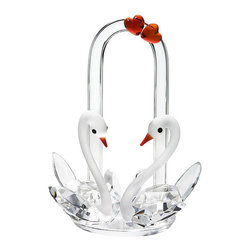 Inviting Home Inc. - Crystal Love Swans - Decorative Objects And Figurines