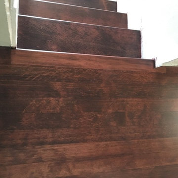 New Douglas Fir Steps with 100 years Old Douglas Fir Floor