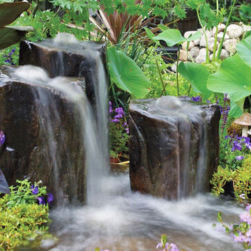 Small Column Handcrafted Bubbling Rock Fountain Kit