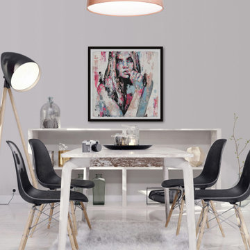 "Mystery Girl" Framed Painting Print