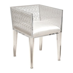 White Floret Lace Chair - Dining Chairs