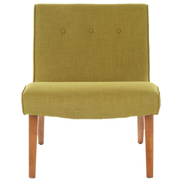 Safavieh Mandell Chair, Sweet Pea Green II, Natural Oak